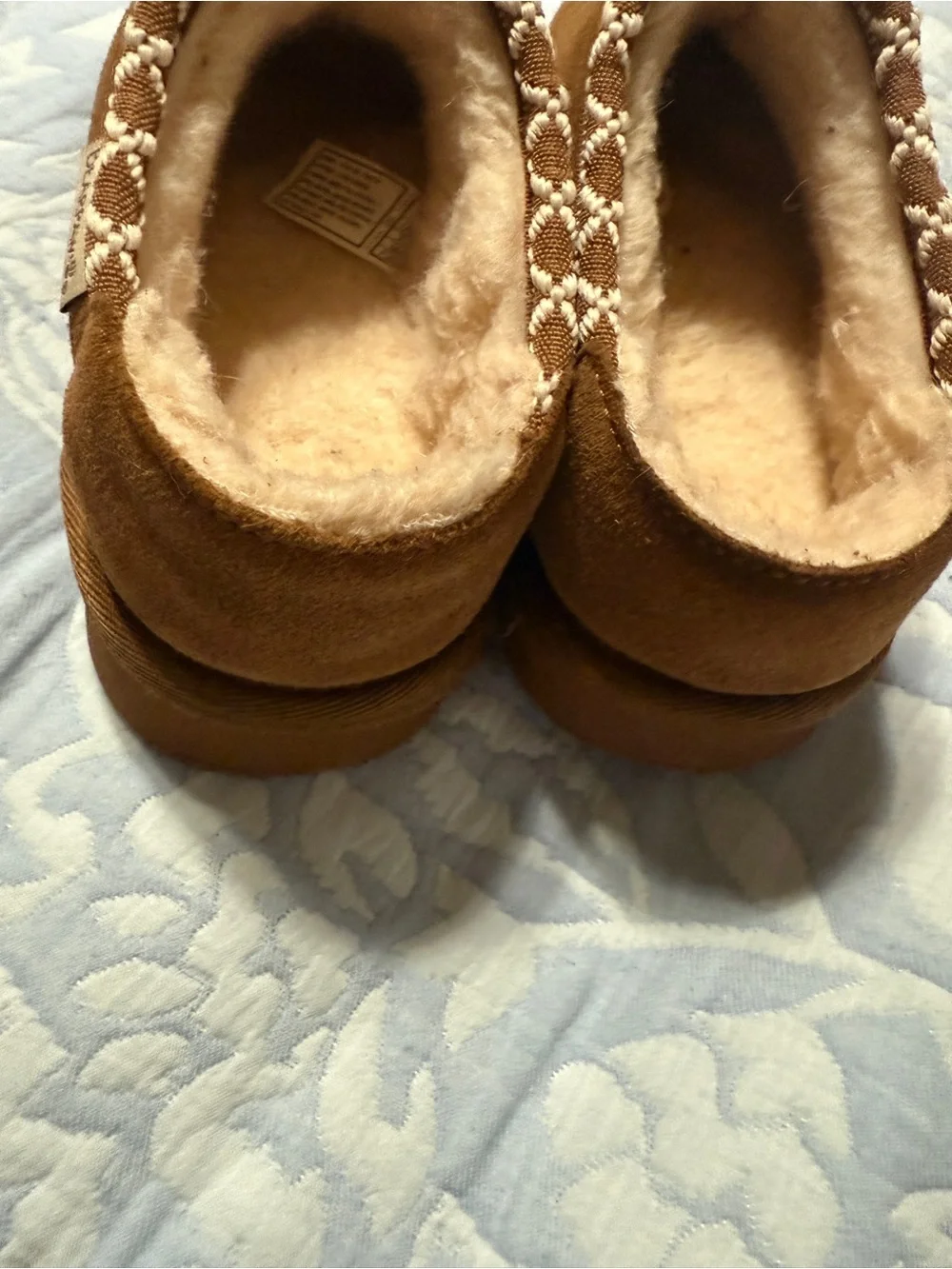 BearPaw Kids Brown Suede Plush-Lined Slip-On Slippers